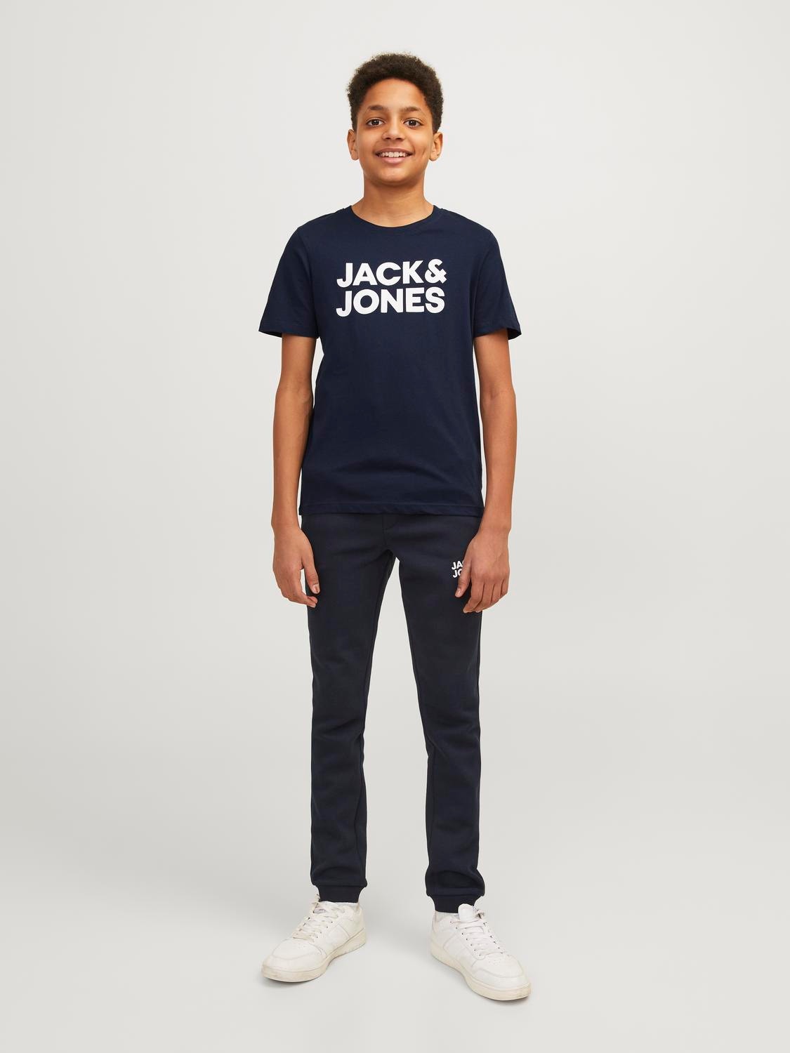 Jack & Jones Logo T-shirt Junior -Navy Blazer - 12152730
