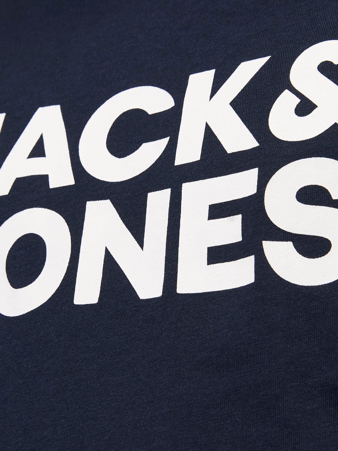 Jack & Jones Logo T-shirt Til drenge -Navy Blazer - 12152730