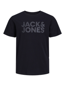 Jack & Jones Logo T-skjorte For gutter -Black - 12152730