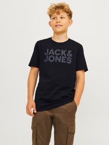 Jack & Jones Logotipas Marškinėliai For boys -Black - 12152730