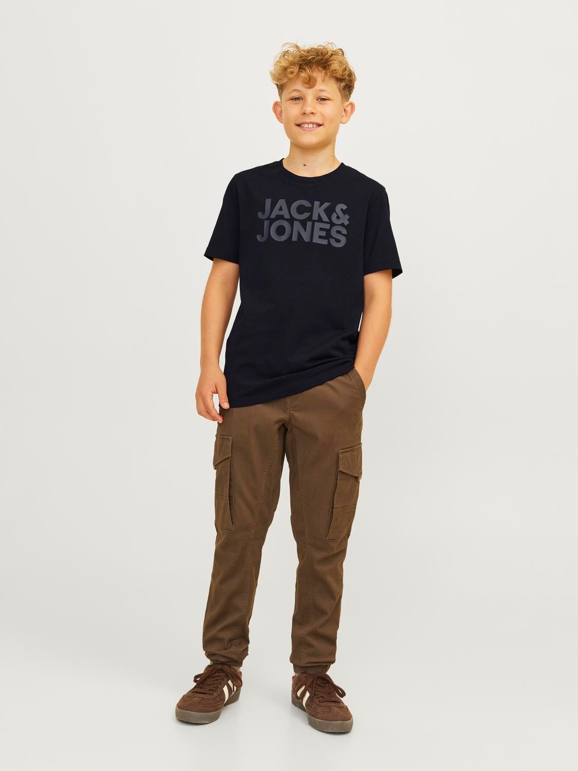 Jack & Jones Logo T-skjorte For gutter -Black - 12152730