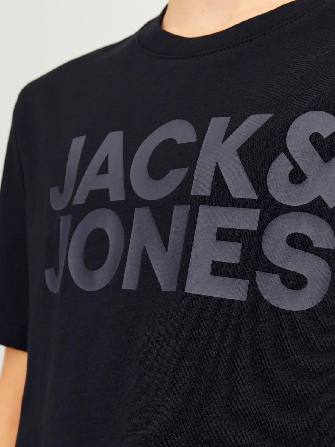 Jack & Jones Poikien Logo T-paita -Black - 12152730