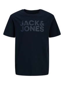 Jack & Jones Logo T-shirt Voor jongens -Navy Blazer - 12152730