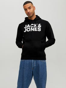 Jack & Jones Felpa con cappuccio Con logo -Black - 12152840