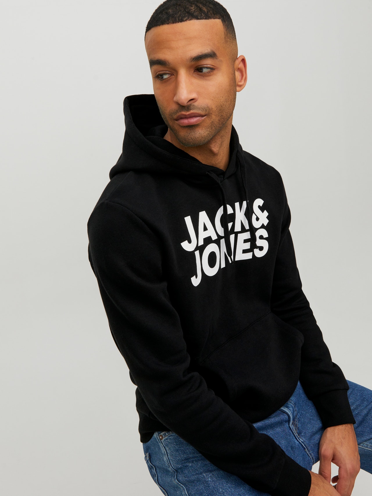 Jack & Jones Z logo Bluza z kapturem -Black - 12152840