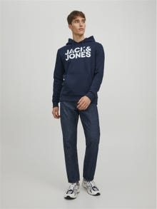 Jack & Jones Hoodie Logo -Navy Blazer - 12152840