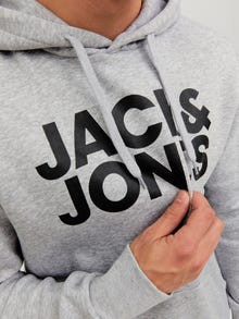 Jack & Jones Logo Hettegenser -Light Grey Melange - 12152840
