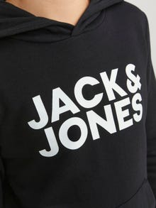 Jack & Jones Logotyp Huvtröje För pojkar -Black - 12152841