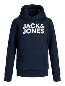Jack & Jones Φούτερ με κουκούλα Για αγόρια -Navy Blazer - 12152841