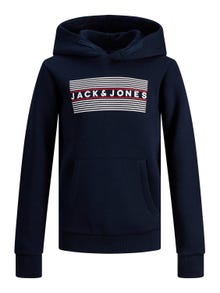 Jack & Jones Logo Kapuzenpullover Für jungs -Navy Blazer - 12152841