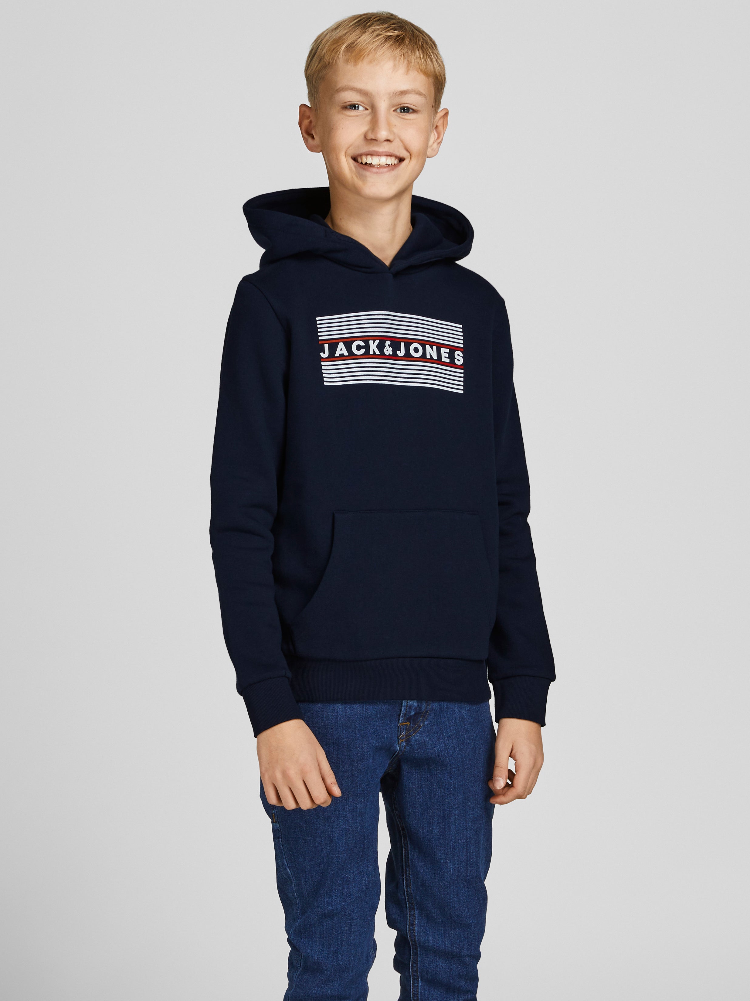 Sweat À Capuche Logo Pour Les Garçons - Jack & Jones - Modalova