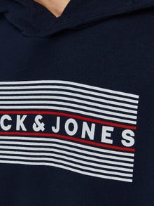 Jack & Jones Logo Mikina s kapucí Junior -Navy Blazer - 12152841