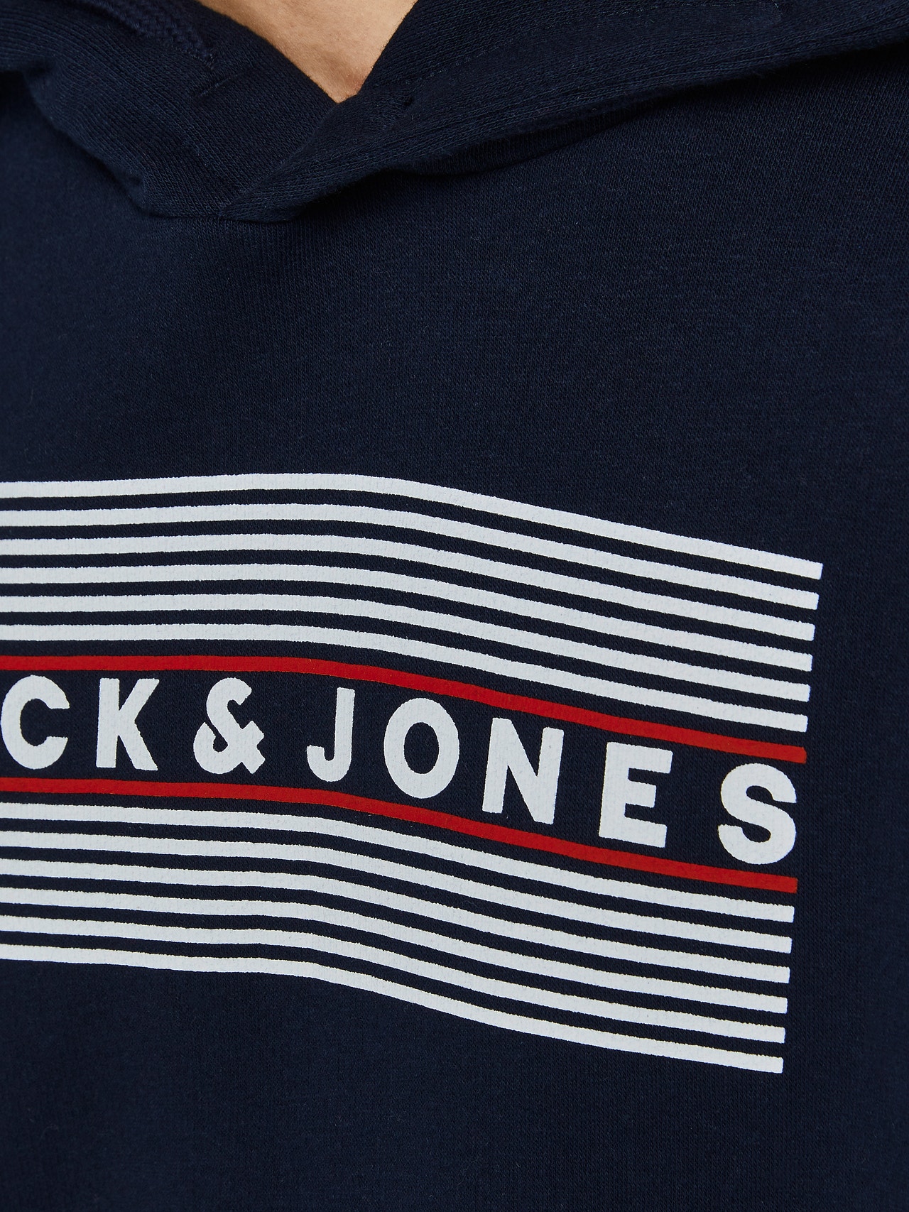 Jack & Jones Logo Mikina s kapucí Junior -Navy Blazer - 12152841