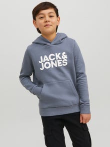 Jack & Jones Logo Hoodie For boys -Flint Stone - 12152841