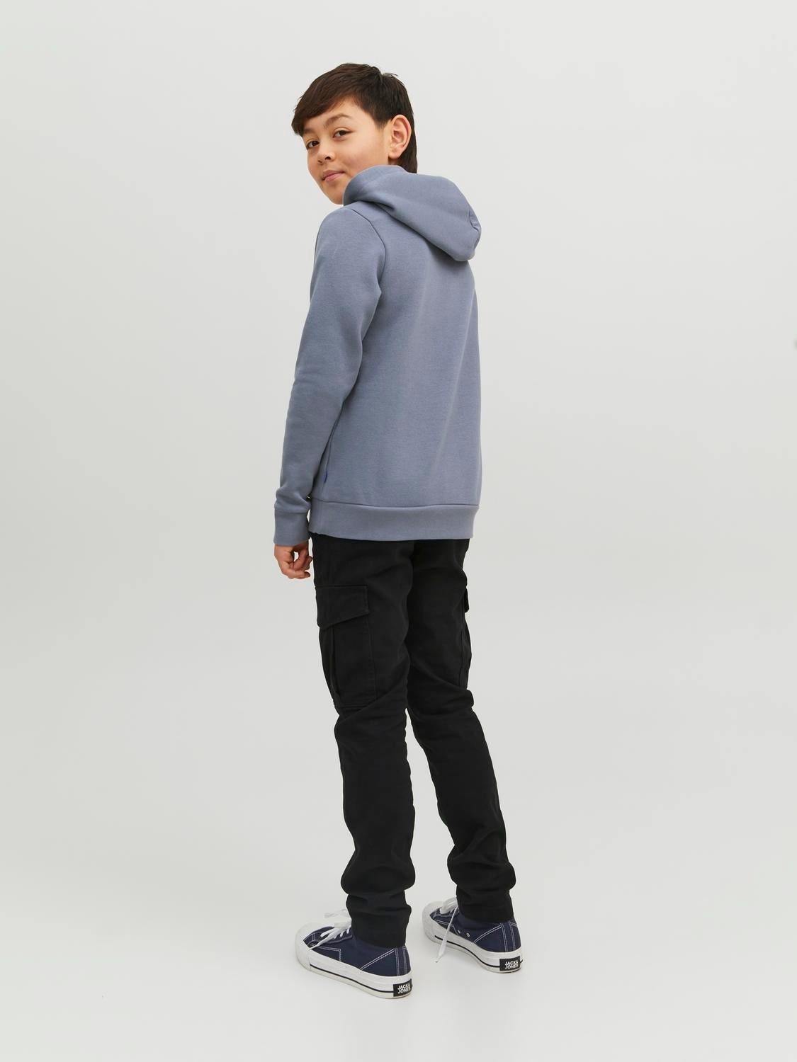 Jack & Jones Logo Hoodie For boys -Flint Stone - 12152841