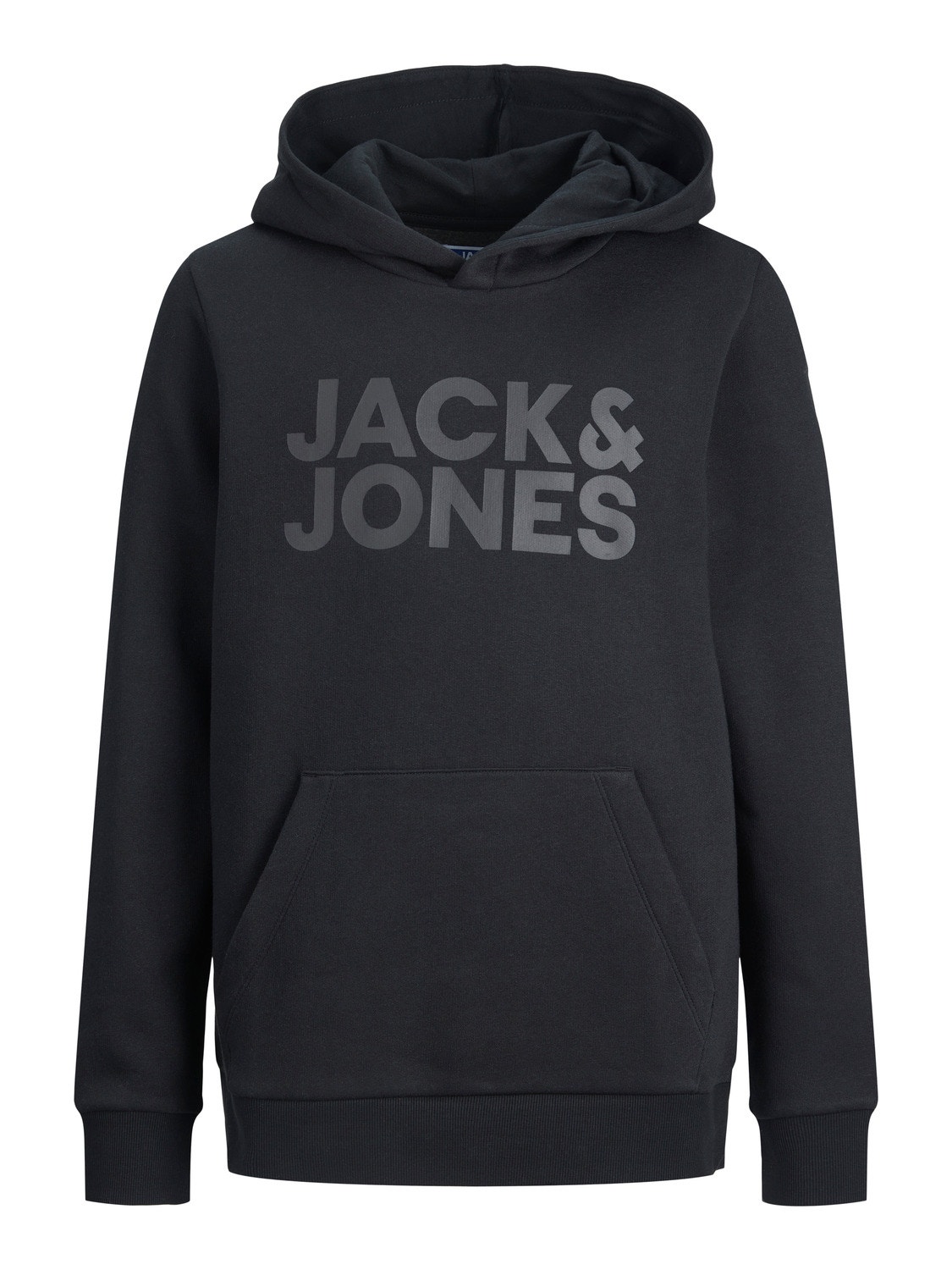 Jack & Jones Logo Hoodie For boys -Black - 12152841