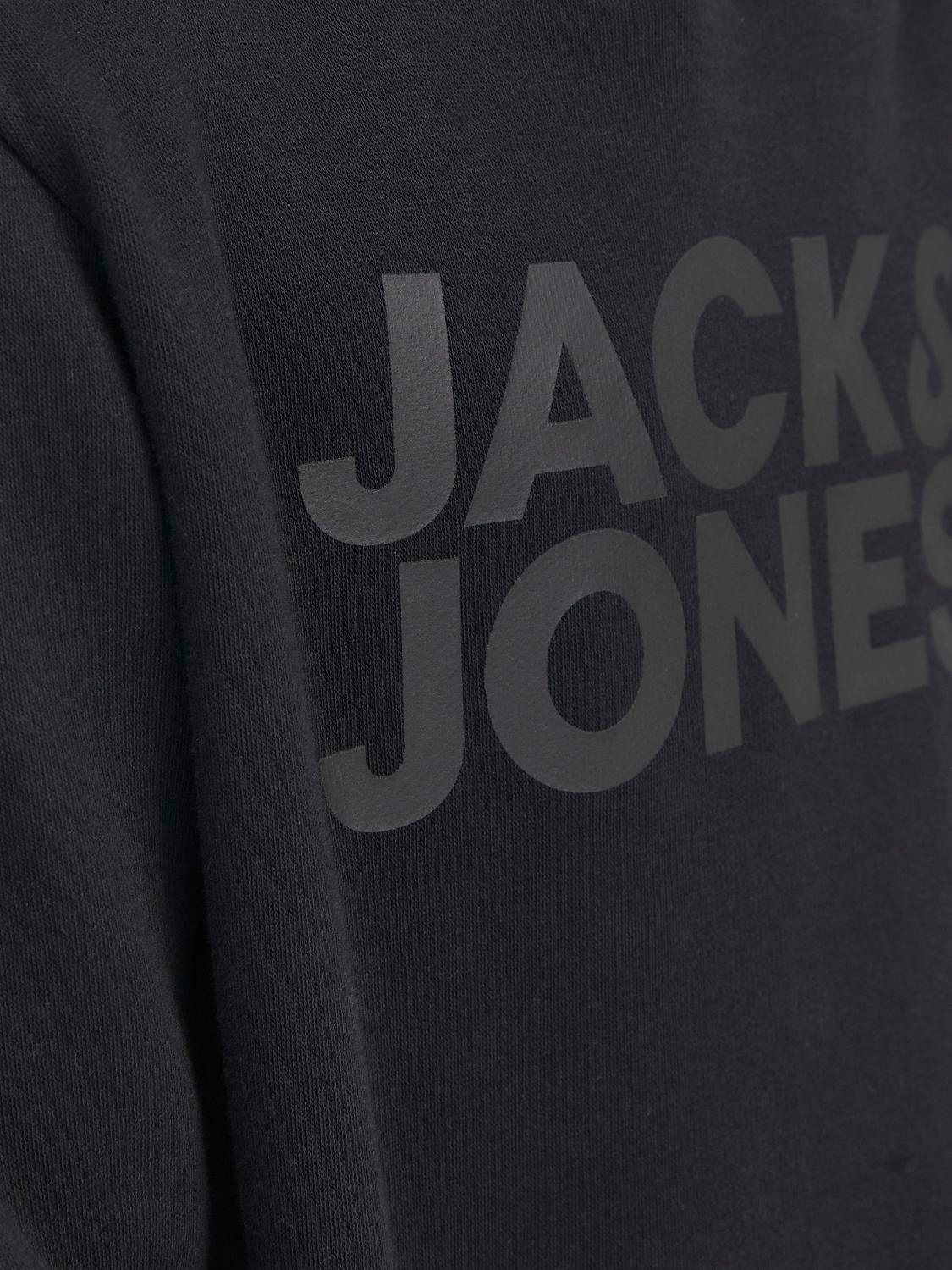 Jack & Jones Logo Hoodie For boys -Black - 12152841