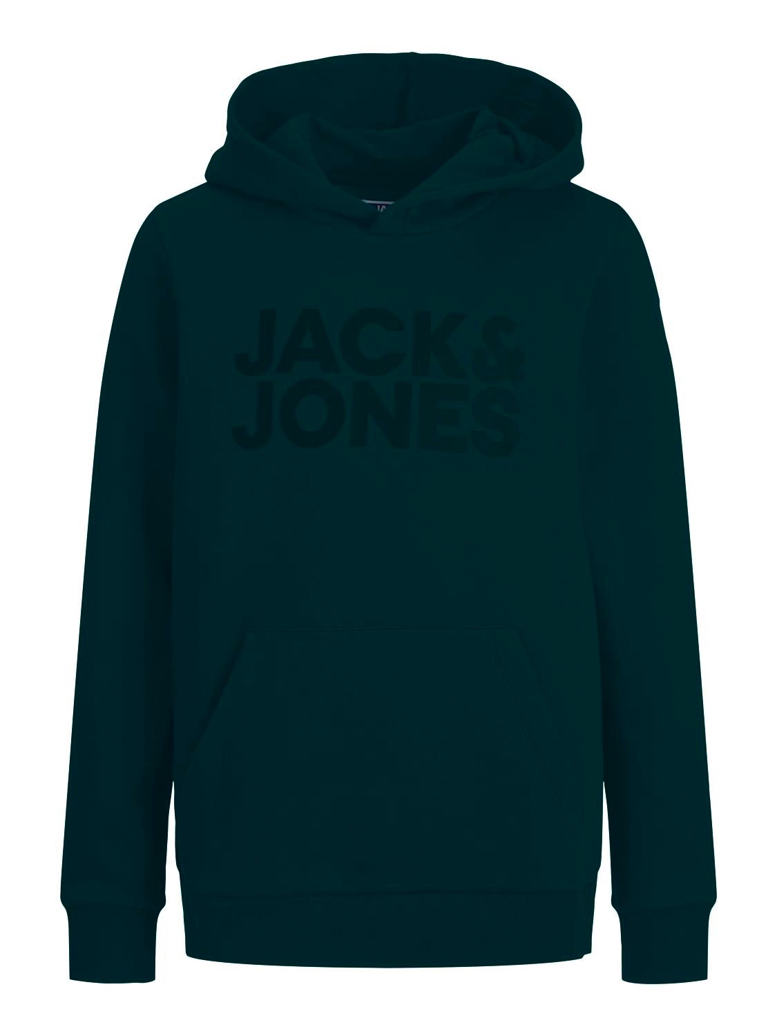 Jack & Jones Logo Hættetrøje Til drenge -Deep Teal - 12152841