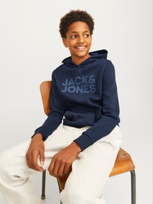 Jack & Jones Junior Logo Huppari -Navy Blazer - 12152841