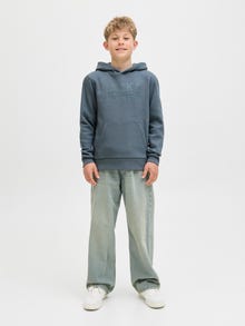 Jack & Jones Logo Hoodie Junior -Stormy Weather - 12152841