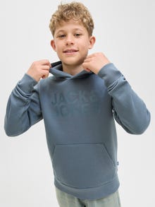 Jack & Jones Logo Hoodie Junior -Stormy Weather - 12152841