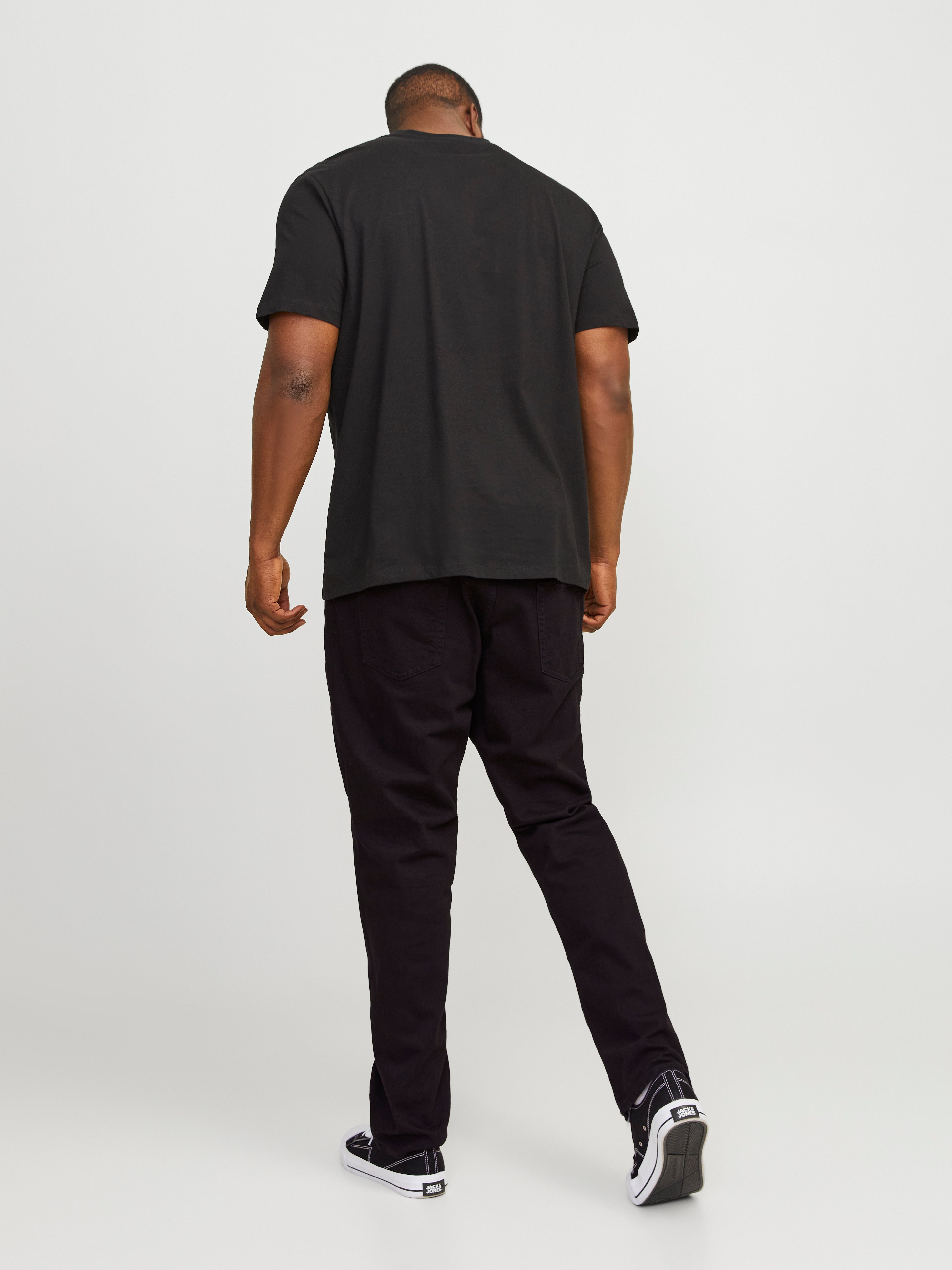 Jack & Jones Plus Size JJITIM JJORIGINAL AM 816 PLS Slim Straight Fit jeans -Black Denim - 12153645