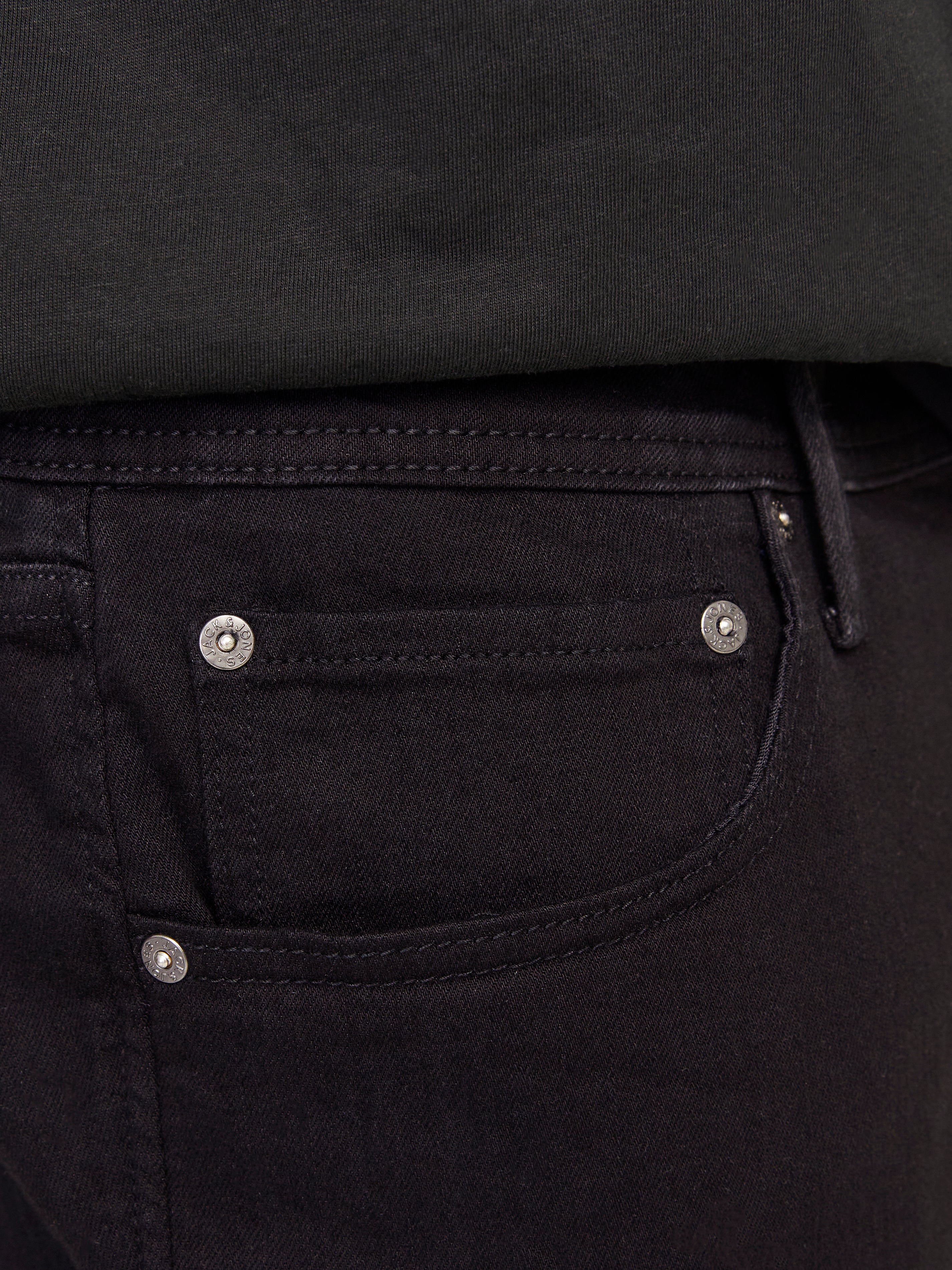 Jack & Jones Plus Size JJITIM JJORIGINAL AM 816 PLS Slim Straight Fit jeans -Black Denim - 12153645