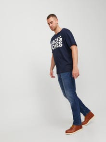 Jack & Jones Plus Size JJITIM JJORIGINAL AM 814 PLS Slim Straight Fit jeans -Blue Denim - 12153646