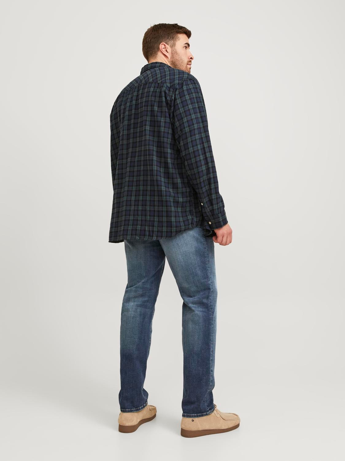 Jack & Jones Plus Size JJITIM JJICON JJ 057 50SPS PLS Slim Fit jeans mit geradem Bein -Blue Denim - 12153936