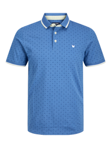 Jack & Jones All Over Print Spredt krave Polo -Bright Cobalt - 12154548