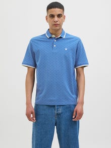 Jack & Jones All Over Print Spredt krave Polo -Bright Cobalt - 12154548