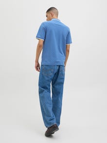 Jack & Jones All Over Print Spredt krave Polo -Bright Cobalt - 12154548