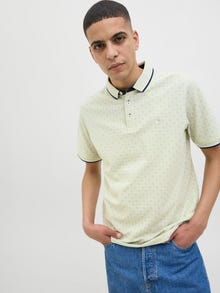 Jack & Jones All Over Print Poloshirt -Celadon Green - 12154548