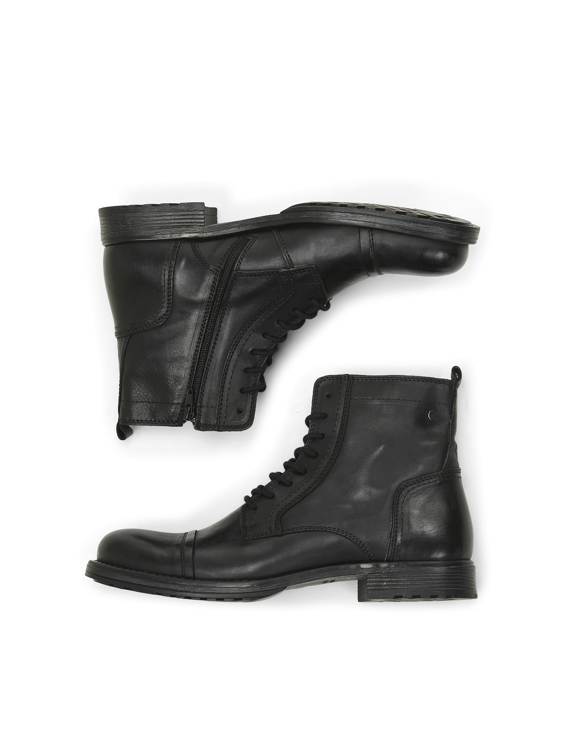 Jack & Jones Leather Boots -Anthracite - 12155999
