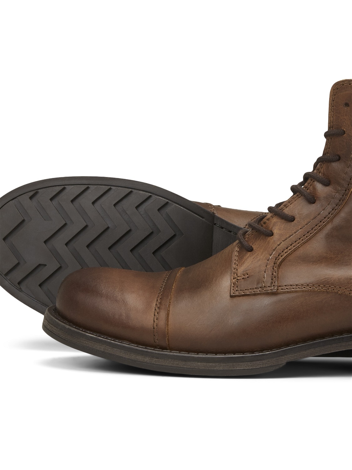 Jack & Jones Leather Boots -Cognac - 12156000