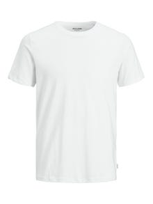 Jack & Jones Camiseta Liso Cuello redondo -White - 12156101