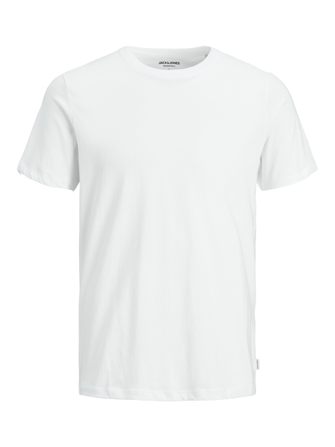 Jack & Jones Gładki Okrągły dekolt T-shirt -White - 12156101
