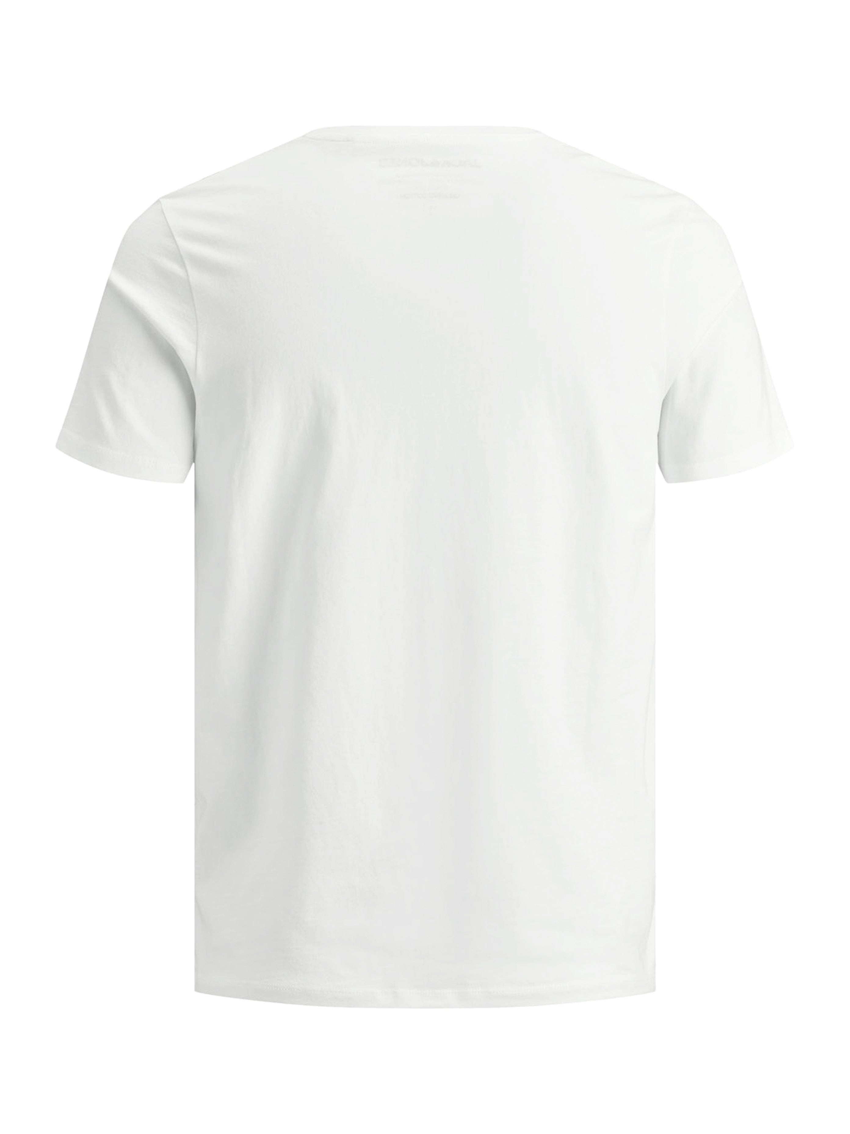 Jack & Jones Enfärgat Rundringning T-shirt -White - 12156101