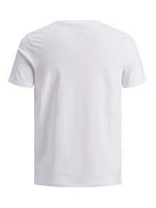 Jack & Jones Enfärgat Rundringning T-shirt -White - 12156101