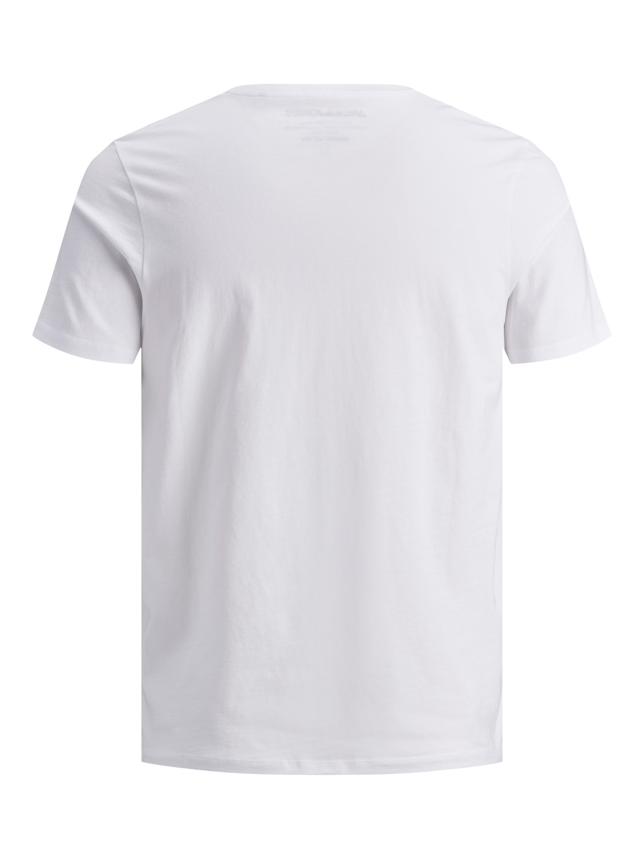 Jack & Jones Yksivärinen Pyöreä pääntie T-paita -White - 12156101