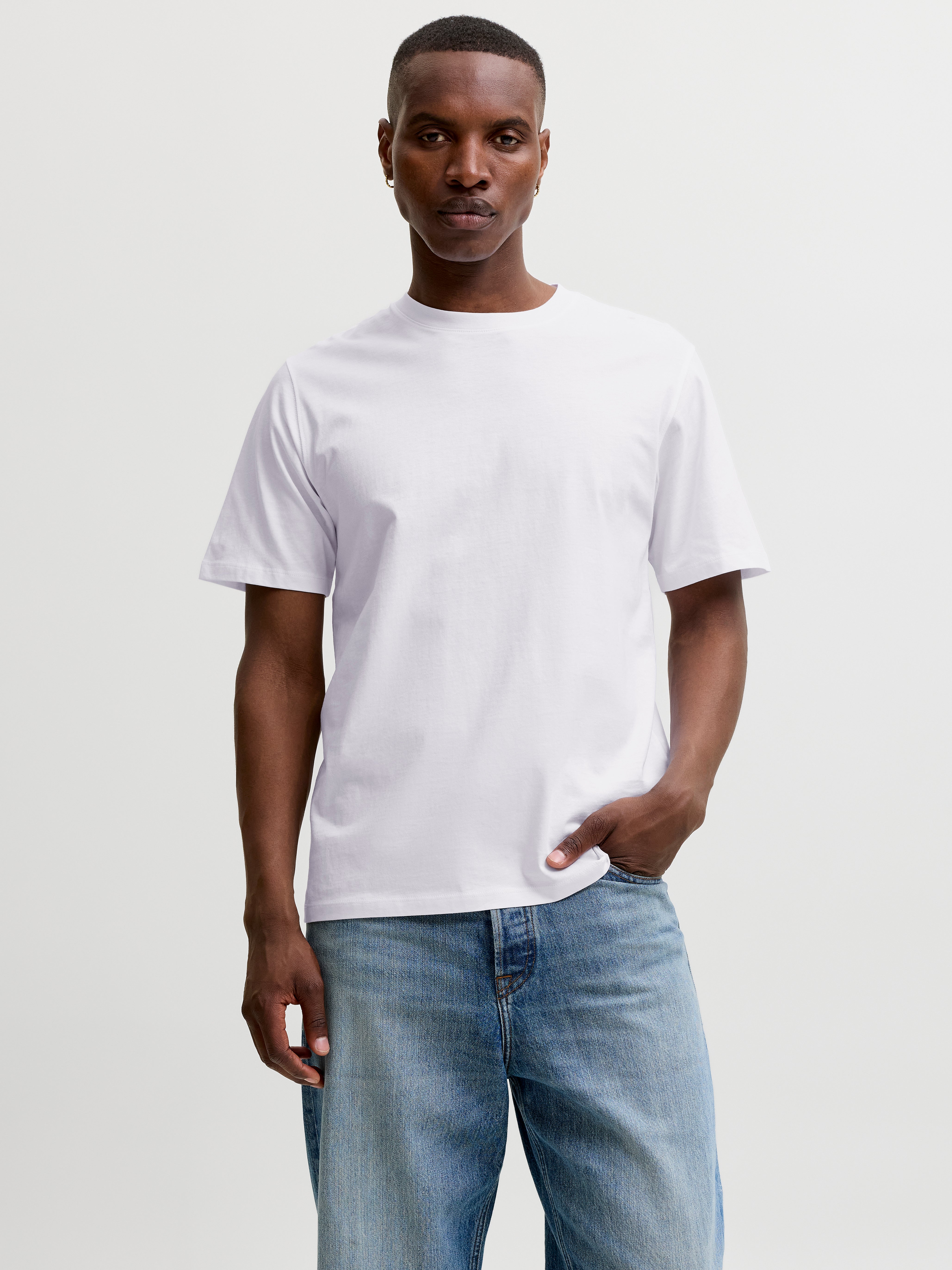 JACK AND JONES Heren Strong T-Shirt Wit JACK AND JONES Heren Strong T-Shirt Wit