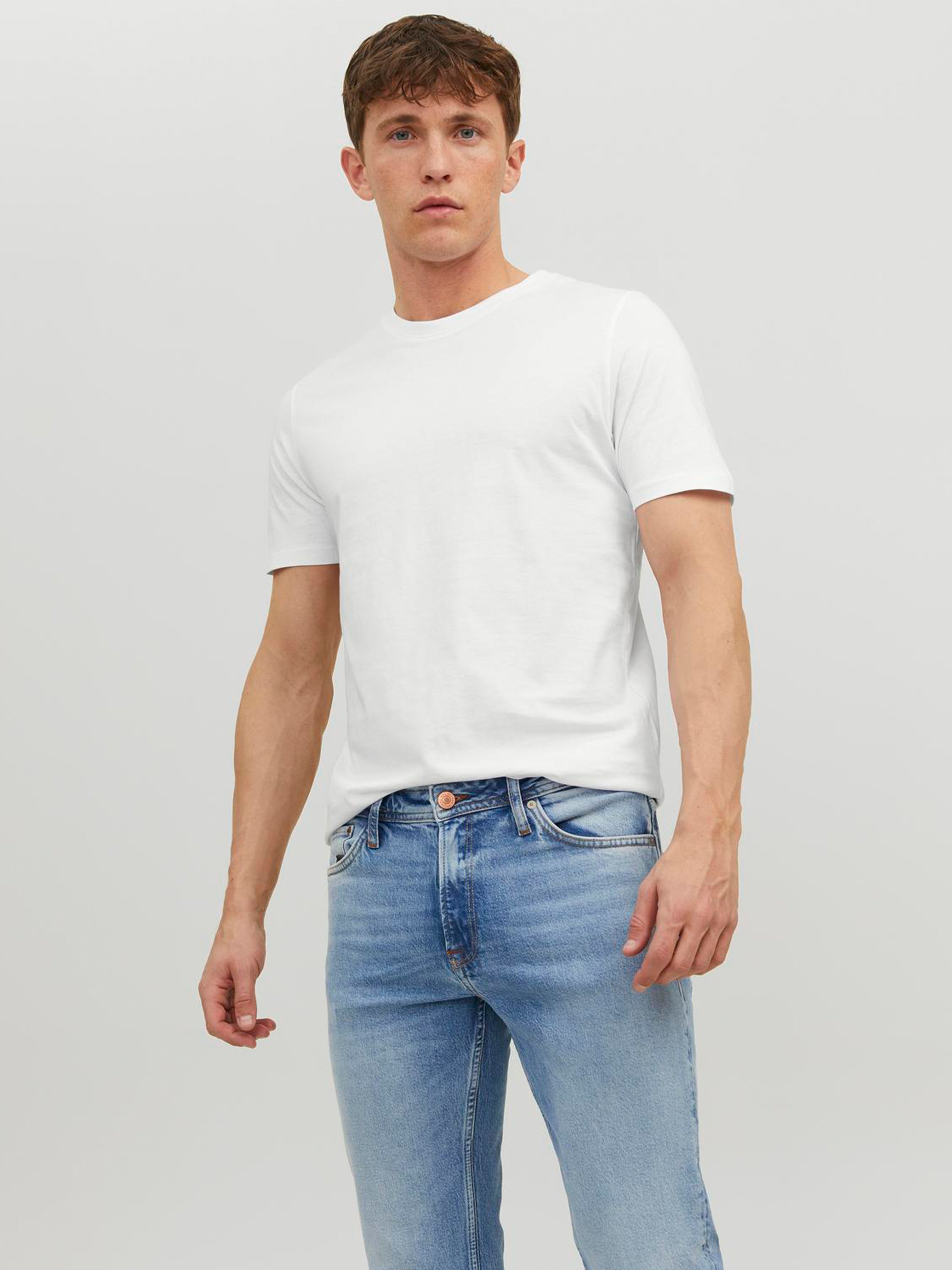 Jack & Jones Vienspalvis Apskritas kaklas Marškinėliai - 12156101