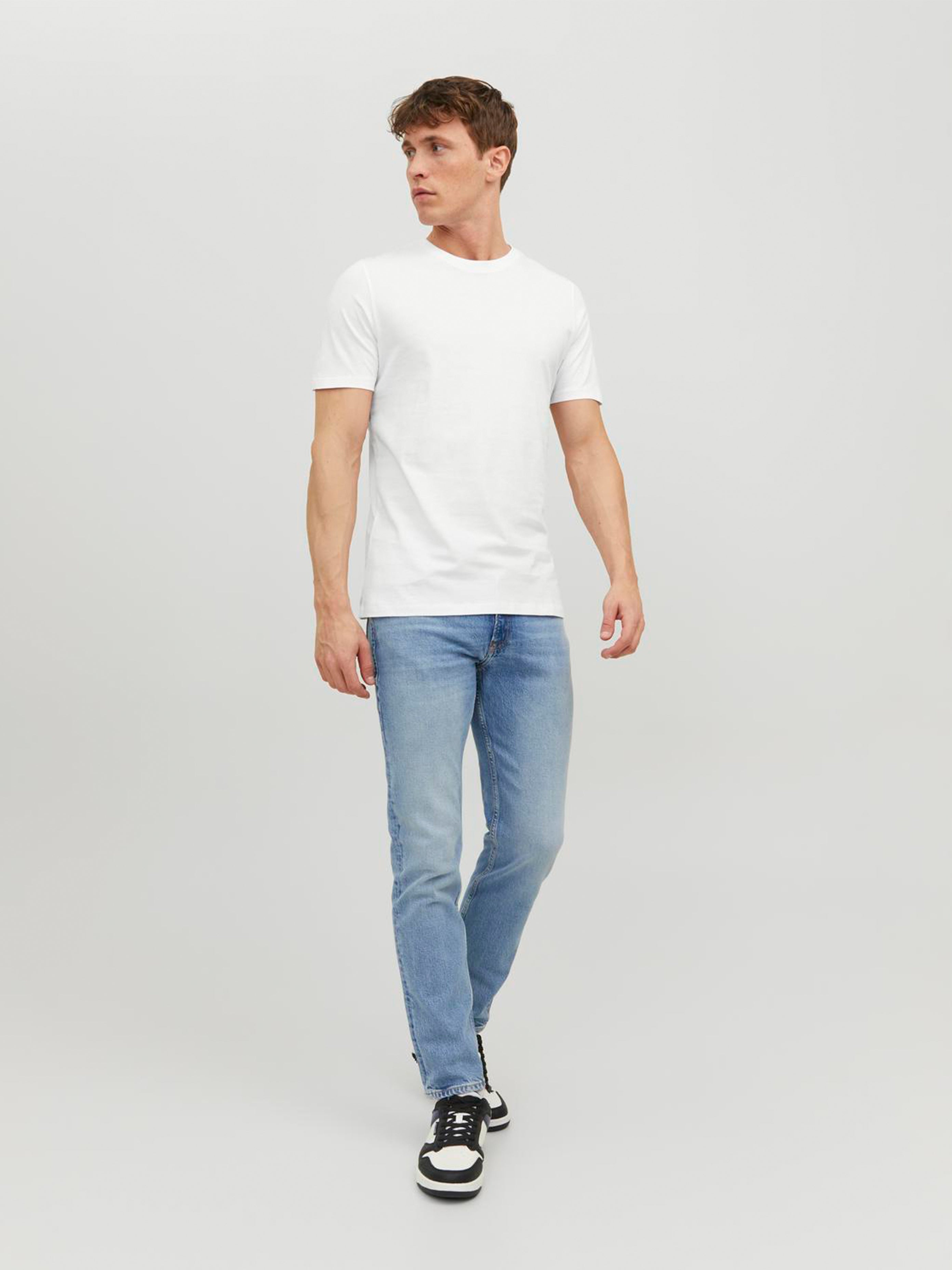 Jack & Jones T-shirt Semplice Girocollo -White - 12156101