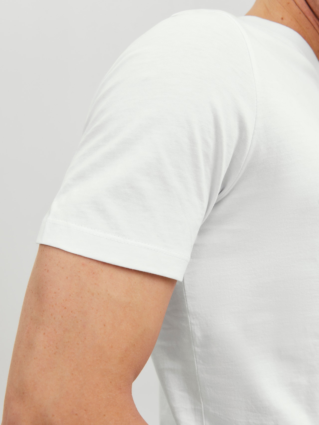 Jack & Jones Camiseta Liso Cuello redondo -White - 12156101