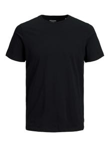 Jack & Jones Ensfarvet Crew neck T-shirt -Black - 12156101