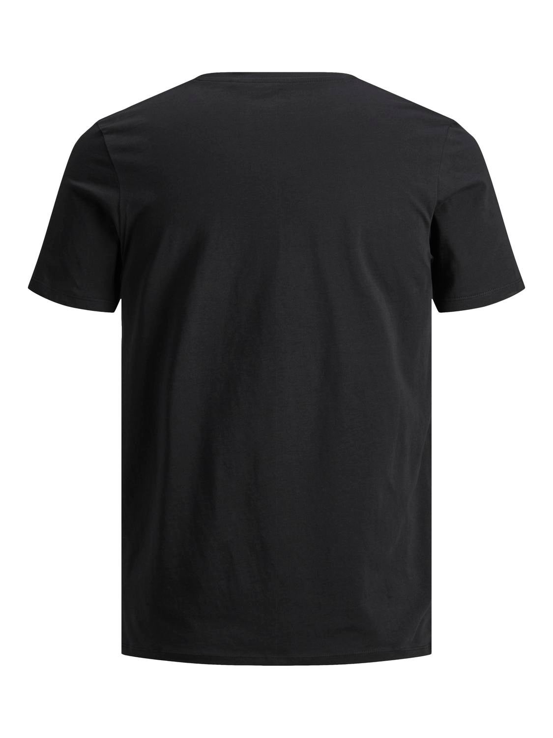 Jack & Jones Einfarbig Rundhals T-shirt -Black - 12156101
