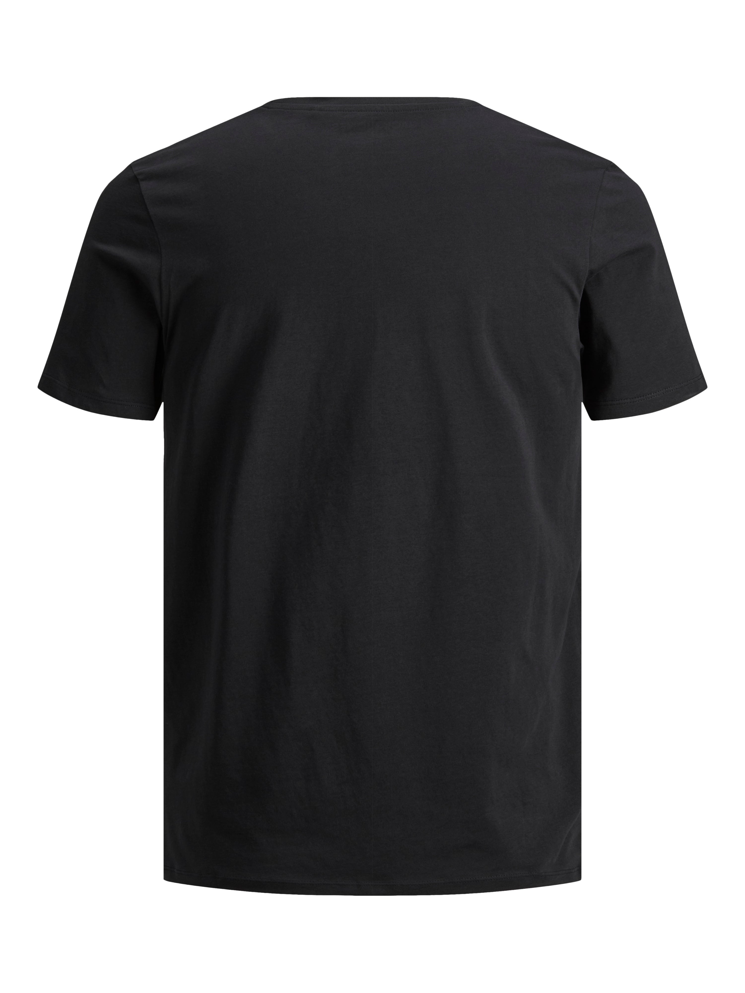 T-Shirt Col Rond Jack & Jones - 92% Coton 8% Élasthanne | Basique Confortable Quotidien