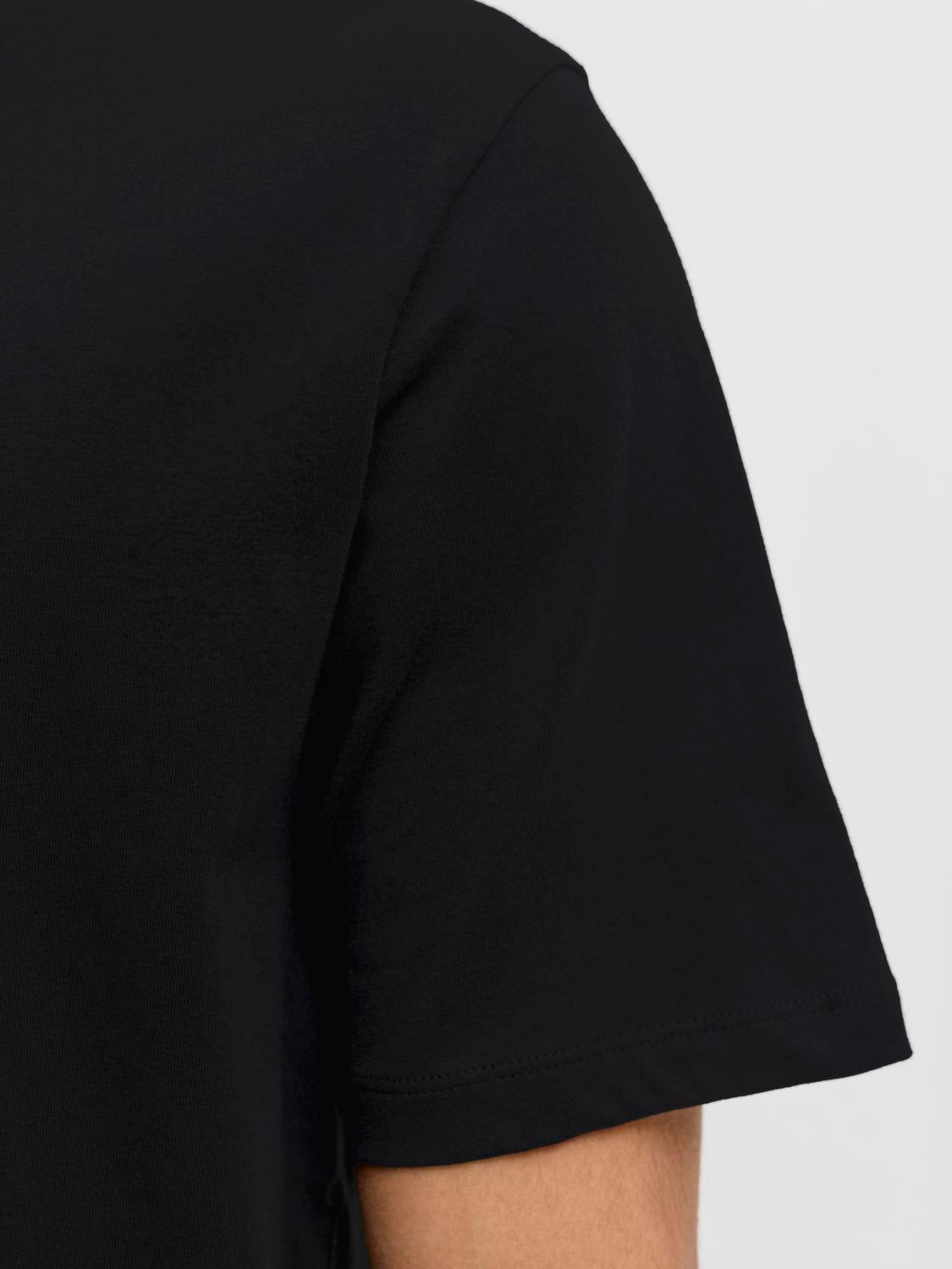 Jack & Jones Plain Crew neck T-shirt -Black - 12156101