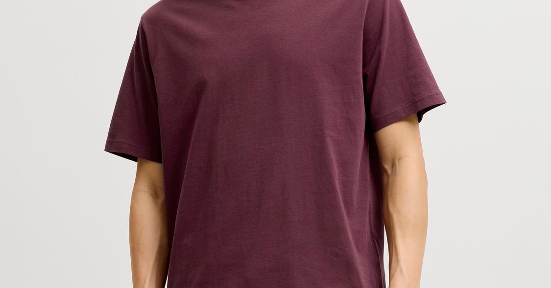 JACK & JONES T-Shirt Uomo Colore Unito In Cotone - Fit Oversize, Maglietta Casual Uomo - 2