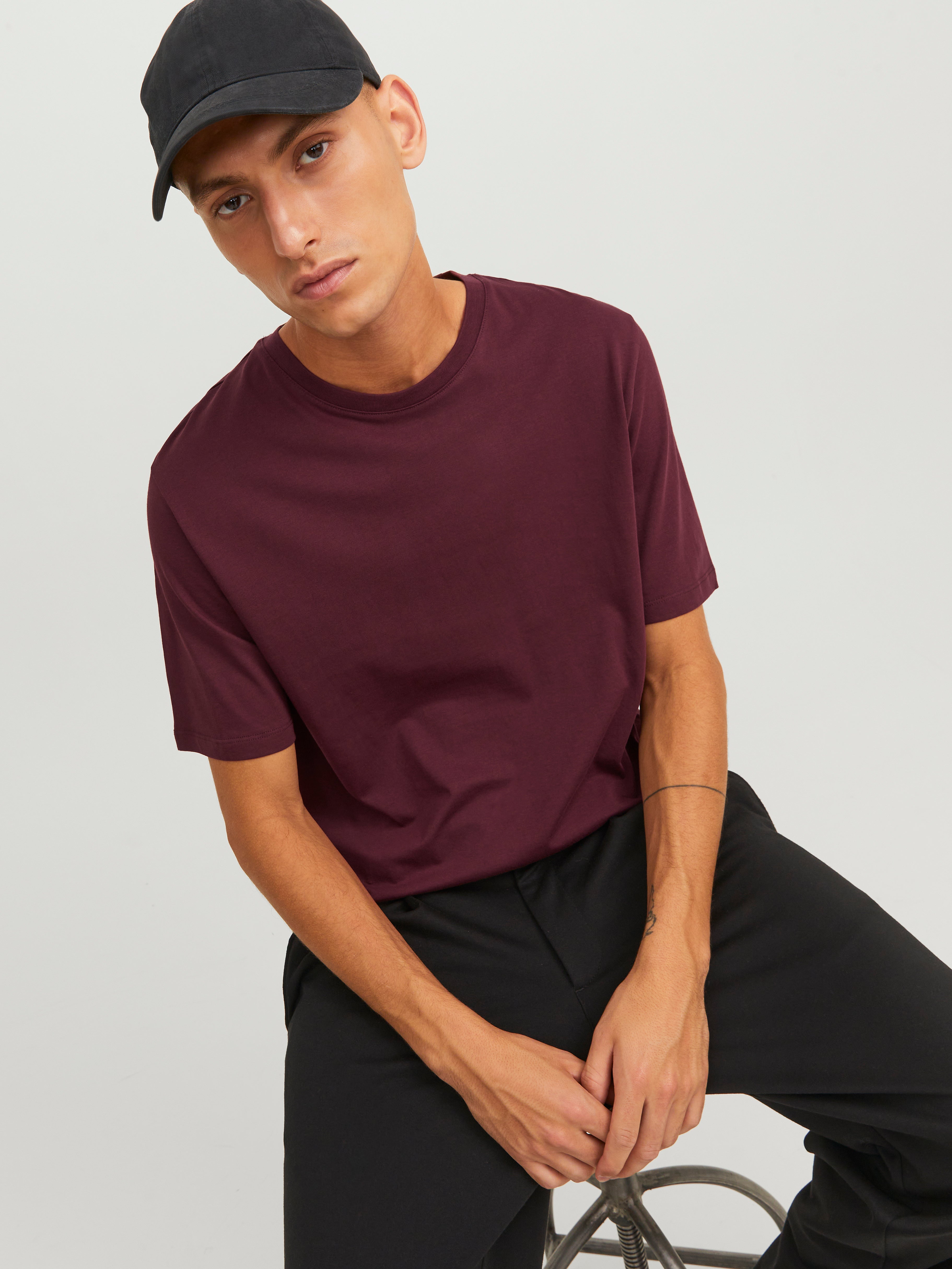 Jack & Jones Bez vzoru Kruhový výstřih Tričko - 12156101